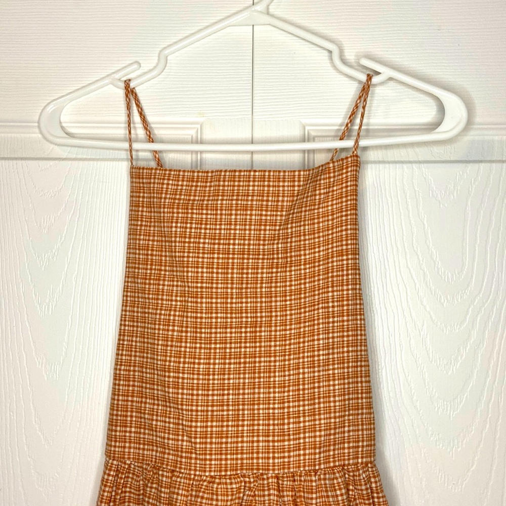 NWT Levis orange gingham maxi dress
